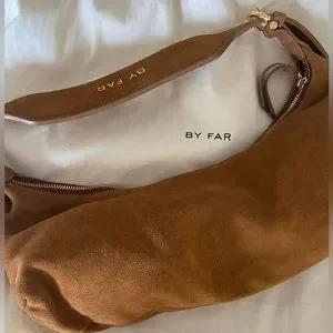 by Far Bags by Far Mara Suede Shoulder Bag Color Brown Size Os Shearounds s Closet